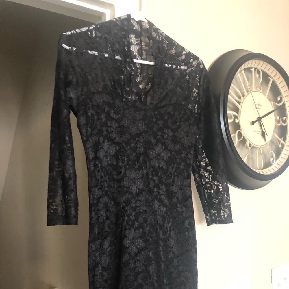 Black lace dress